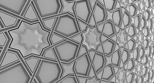 arabic decorative pattern 3D model