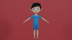 cartoon character boy 3D model