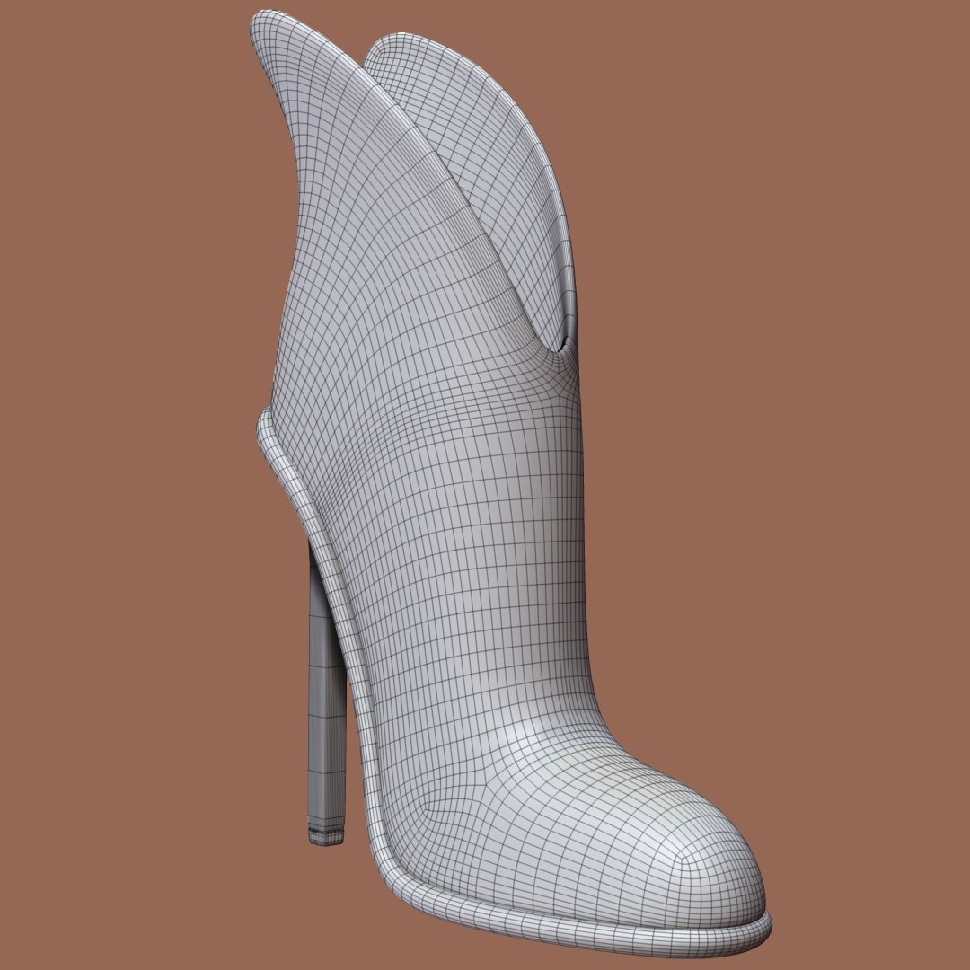 3d shoes fashion heels model