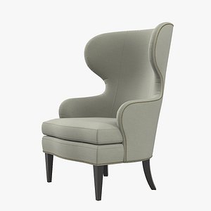 3D wing chair model