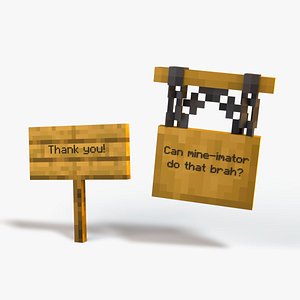 3D Minecraft Sign Rig