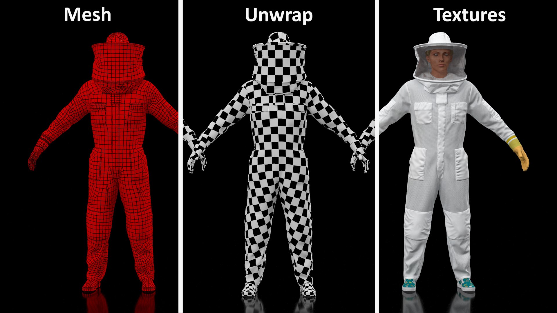3D woman beekeeper suit rigged https://p.turbosquid.com/ts-thumb/1E/DPRq4f/d3lnKXru/womanbeekeeperinsuitrigged3dsmodel026/jpg/1605321251/1920x1080/fit_q87/4fef945b056ad149c9083df22188013656b89d30/womanbeekeeperinsuitrigged3dsmodel026.jpg