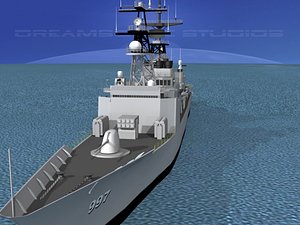 3d model of destroyers class spruance dd