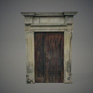 blend old wooden door