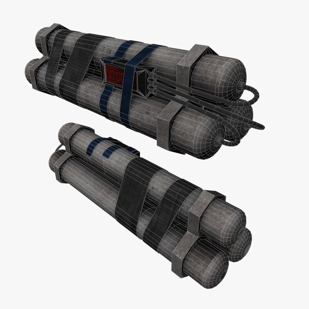 3d Model Pipe Bomb Bundled