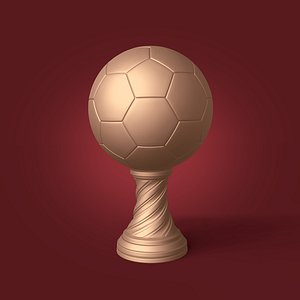3D Soccer Football Trophy -- Ready for 3D Printing