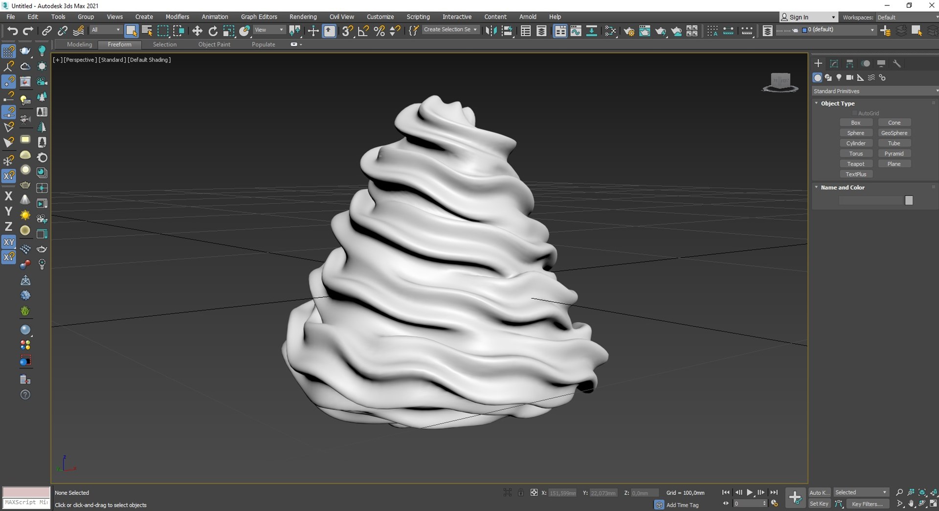 Chocolate Whipped Cream for 3D Print 3D model preview