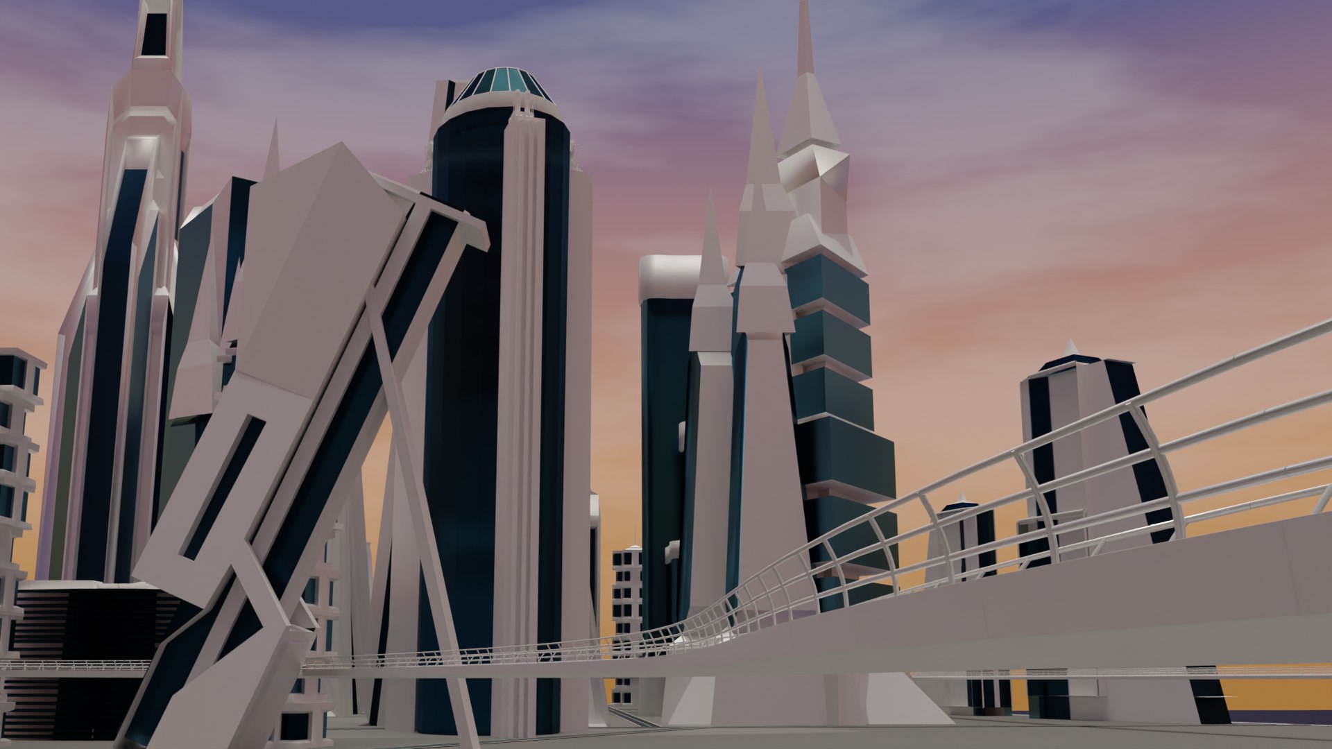 Futuristic City Sci Fi City 3d Model Turbosquid 1717817