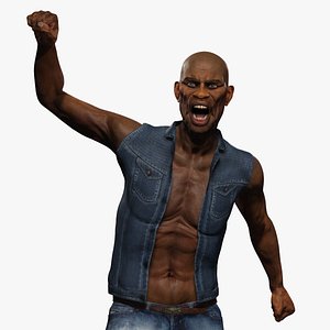 African Pirate Male Game Ready Character Somali Pirate 3D