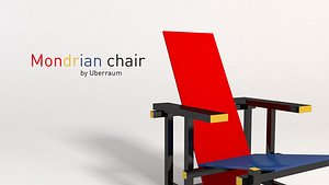 3D mondrian chair