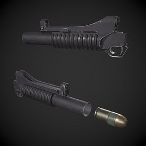 3D M203 Grenade Launcher model