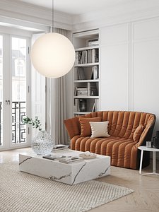 Eclectic Apartment Interior Scene for Cinema 4D and Corona Renderer