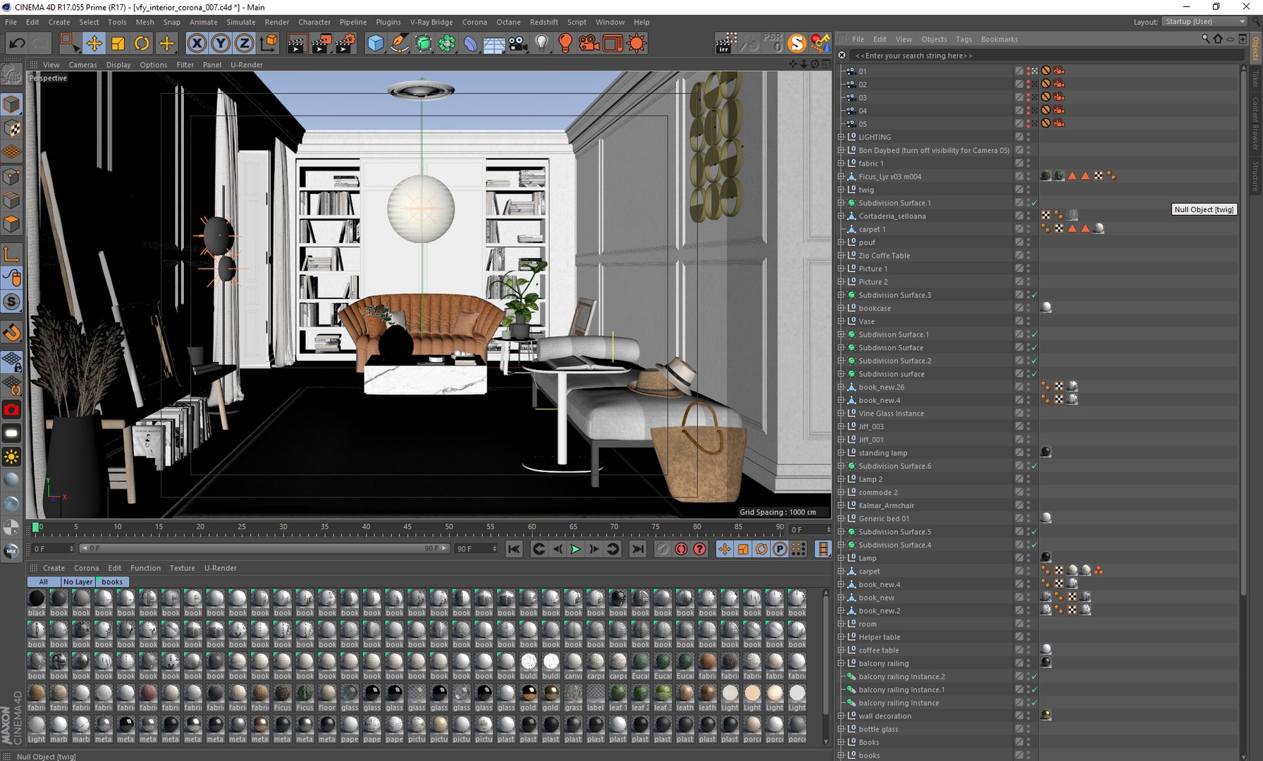 3D Eclectic Apartment Interior Scene For Cinema 4D And Corona Renderer ...