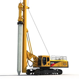 3D pile driver model