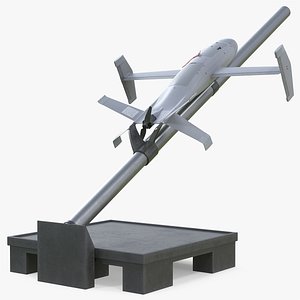 Merops UAV Interceptor with Launch Rail 3D