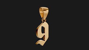 number 9 pendant