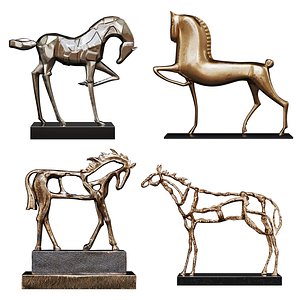 Horses Sculptures Set