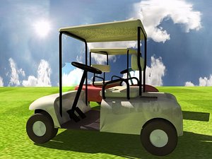 3d model golf cart