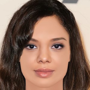 Tessa Thompson Head - No Hair - Low poly head for game