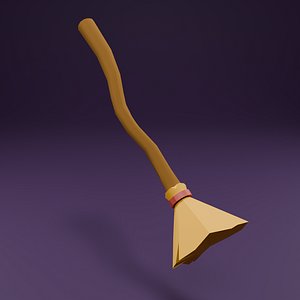 Stilized Witch Broom model