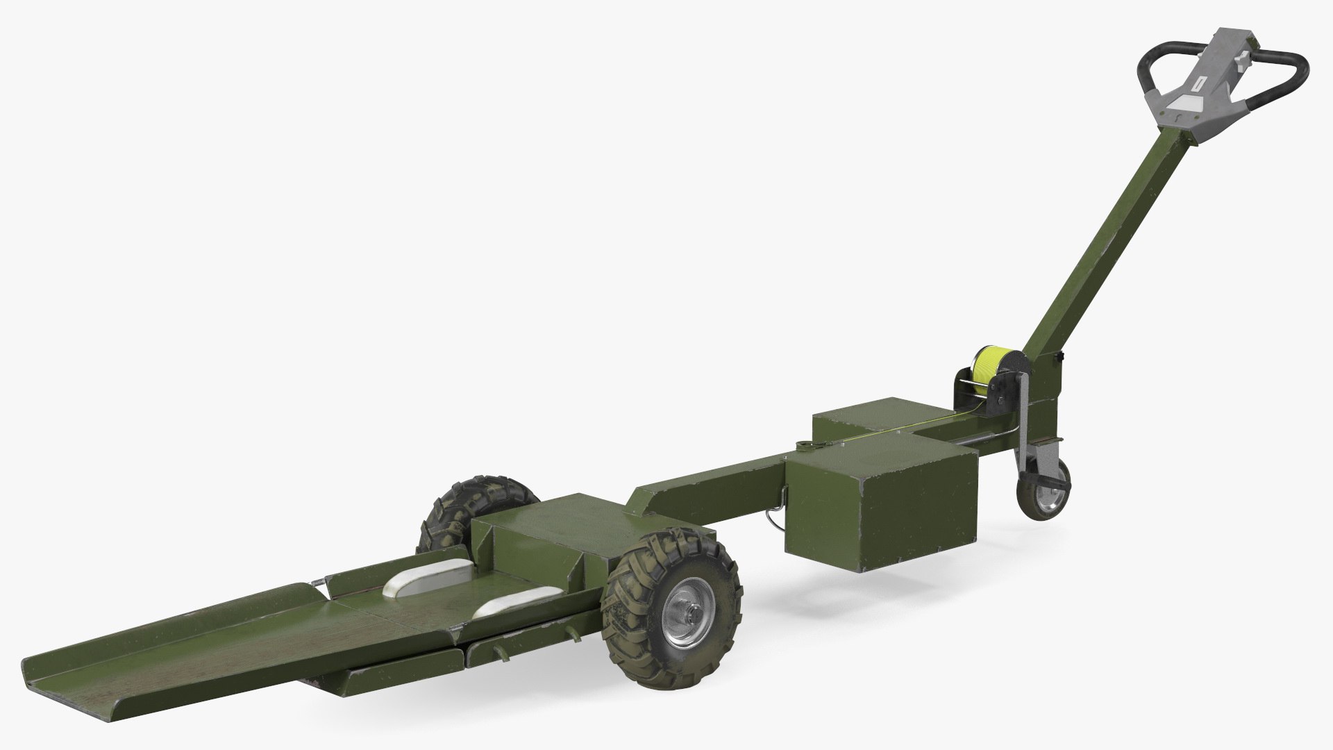 Light Aircraft Towbar Dirty 3D model preview