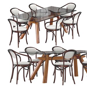 zeus lg table bentwood 3D model