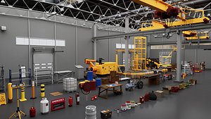 Realistic Warehouse Interior Exterior Mega Pack Collection