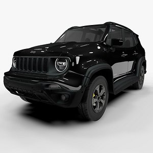 3D model jeep renegade black trailhawk