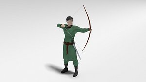 3D archer bow sword model