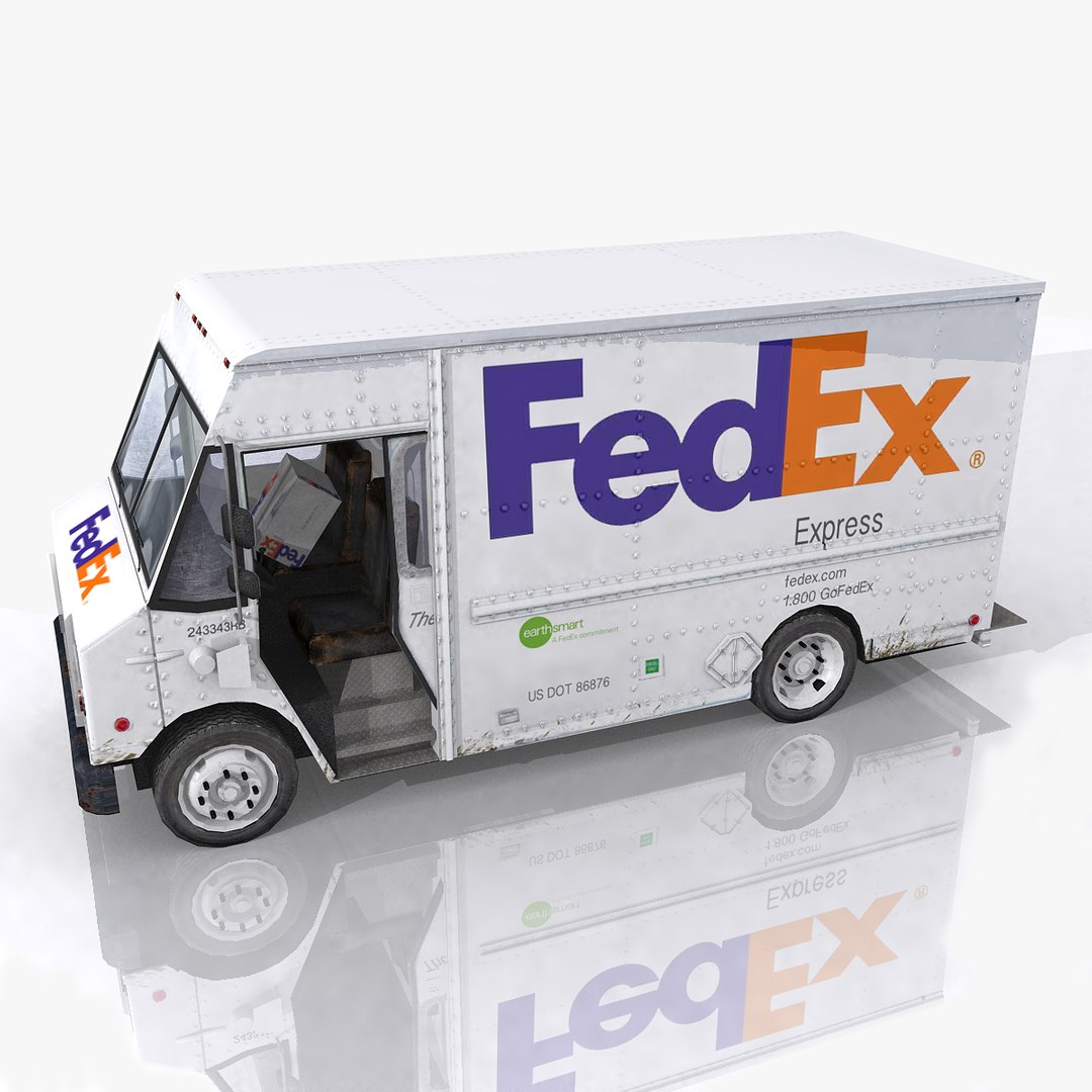 Photorealistic Post Truck 3d Model