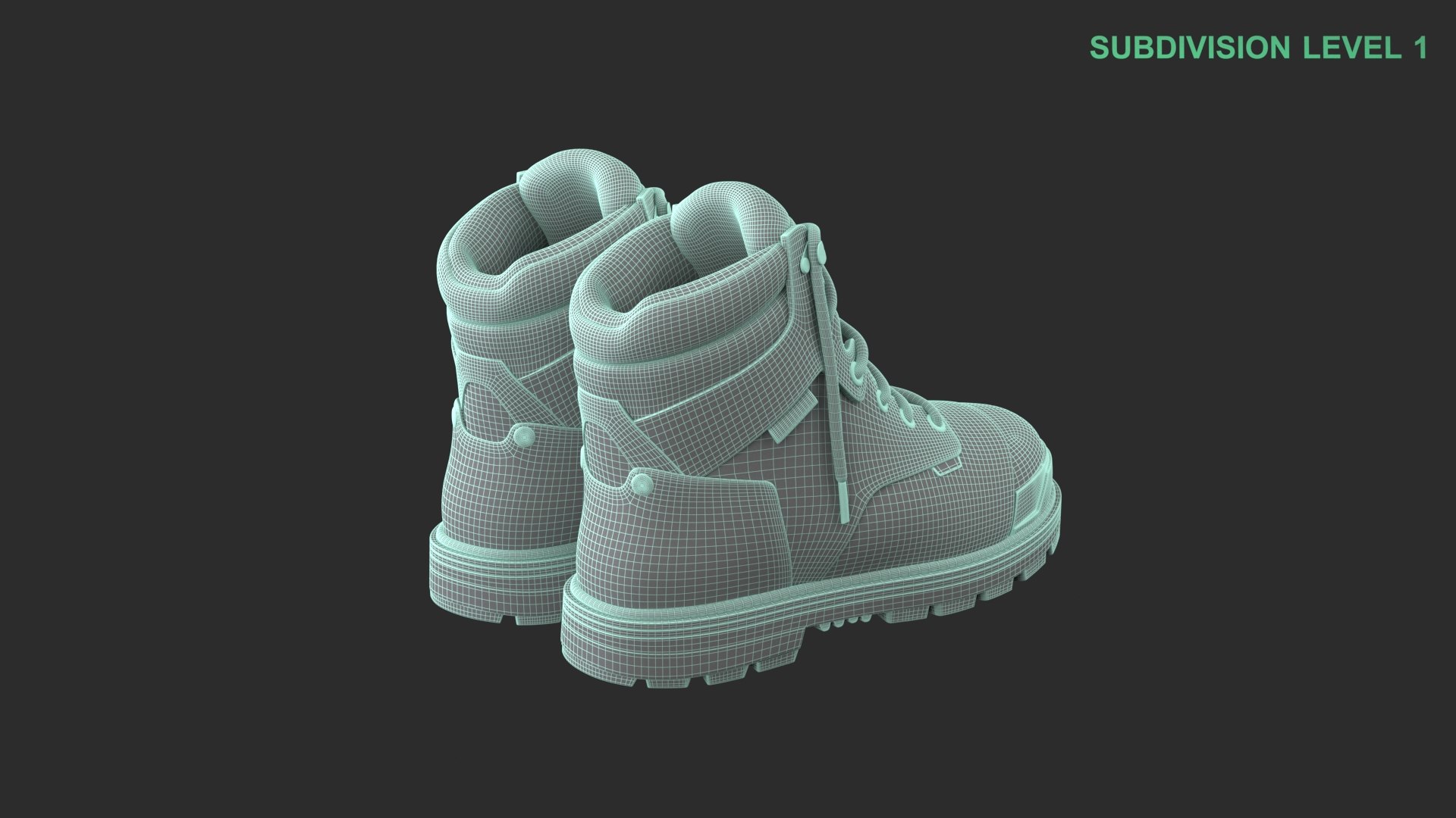 Work Boots 3D https://p.turbosquid.com/ts-thumb/1F/PBAYd7/KJ/wireframe_0006/jpg/1743535795/1920x1080/fit_q87/6c131432a84f76956966028c775b6834c482372f/wireframe_0006.jpg