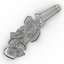 Broken Beer Bottle 3 3D Model