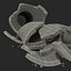Broken Beer Bottle 3 3D Model