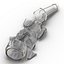 Broken Beer Bottle 3 3D Model
