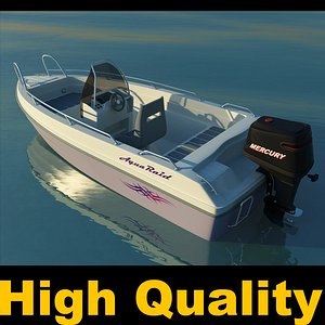 boat motorboat motor 3d model
