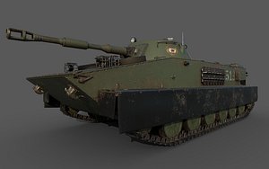 苏联坦克PT 76 3D模型