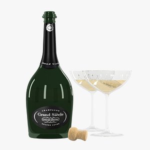 Grand Siecle Champagne with glasses