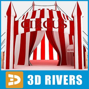 3d circus tent model