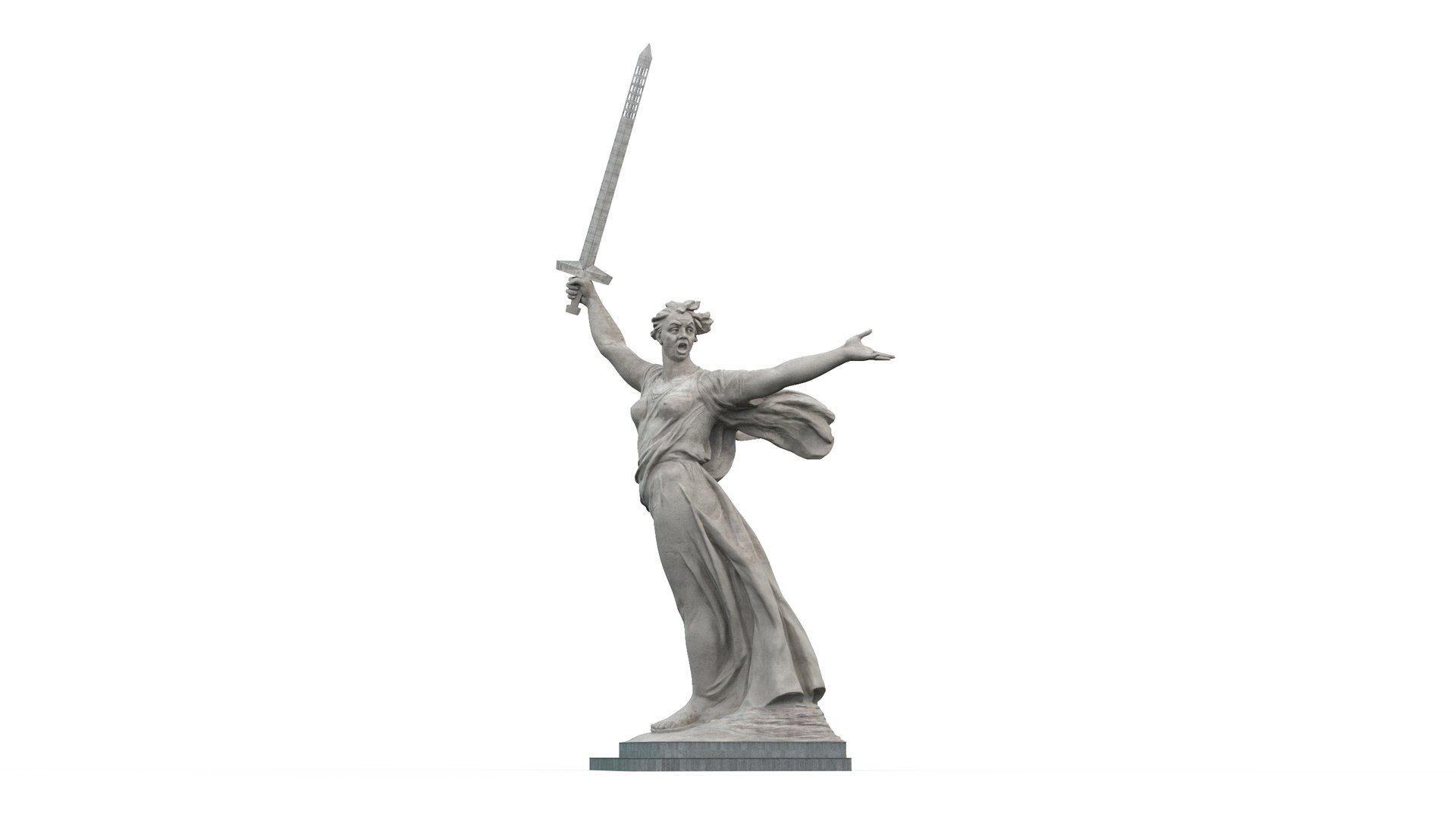 Statue Motherland Calls 3D model preview