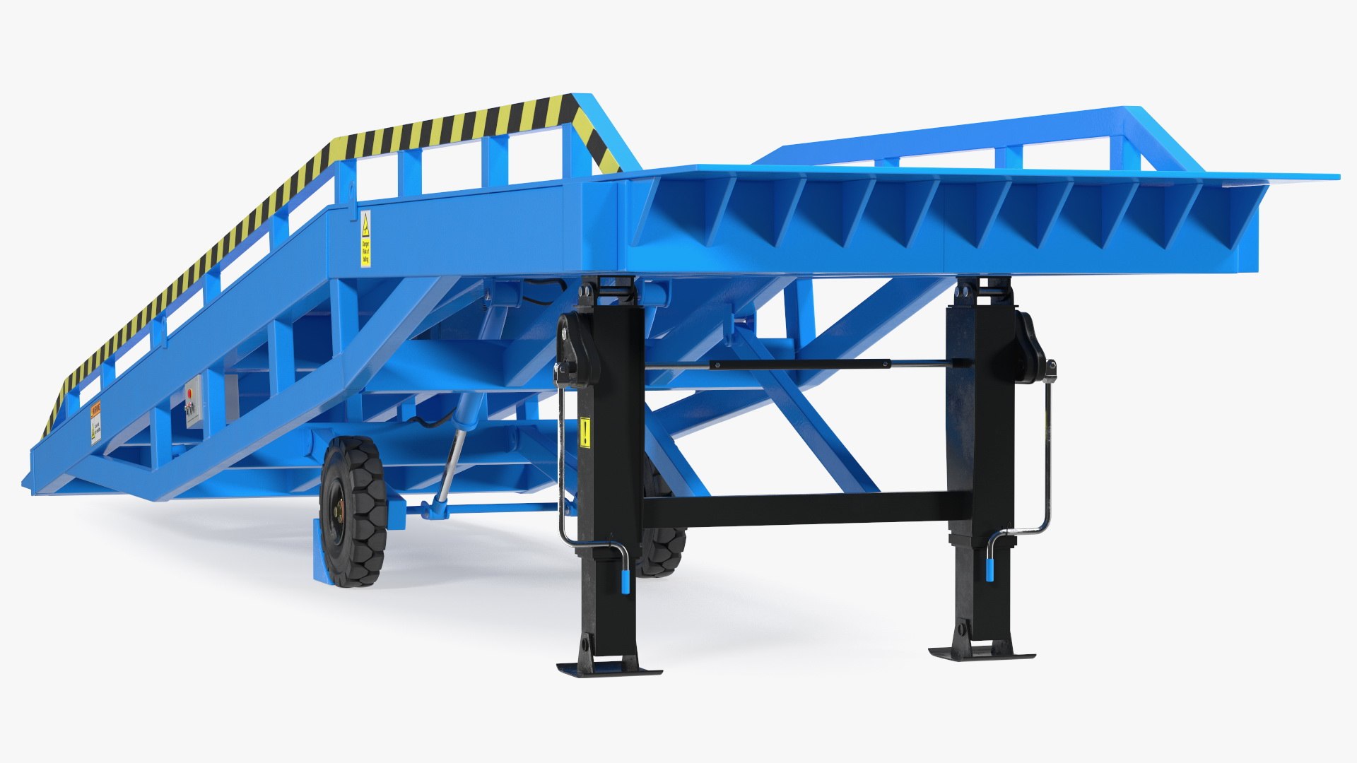 Mobile Loading Dock Ramp Blue 3D model preview