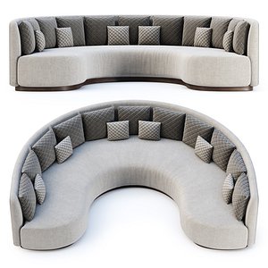 3D Stefa round restaurant sofa SC77 by Bpoint Design