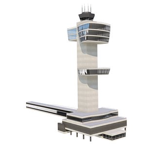 jfk airport control tower 3D model
