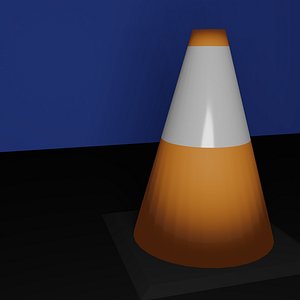 Low-poly Traffic Cone
