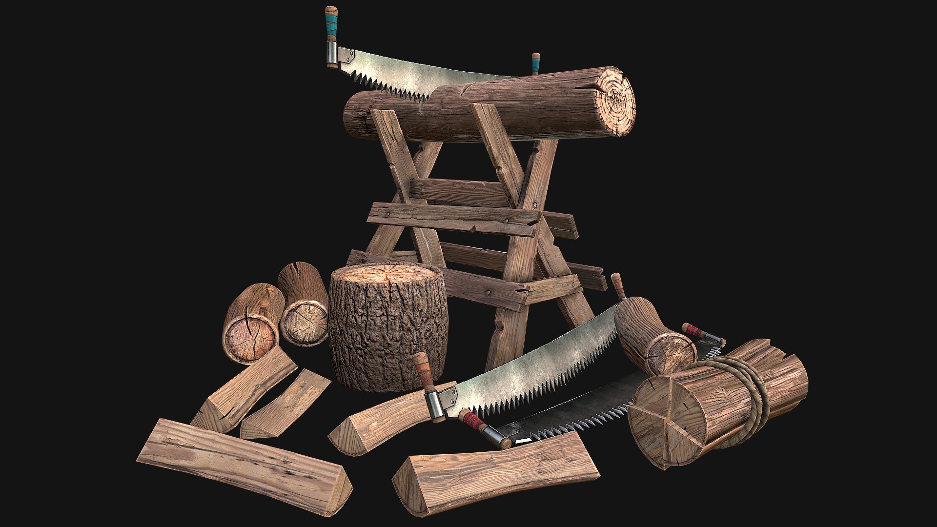 Set of Lumberjack and Firewood 3D model https://p.turbosquid.com/ts-thumb/1F/xjqImG/VS/logstandlittlepack3/png/1647690597/1920x1080/fit_q87/134b2420612a16c85f9bbc5ec965c05db07135f1/logstandlittlepack3.jpg