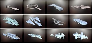 sci-fi spaceships spacecrafts model