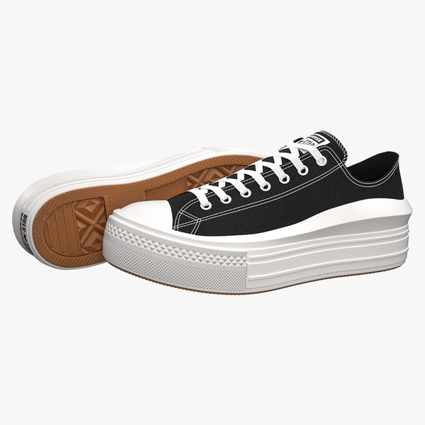 Chuck Taylor All Star Move Platform Low Top Black 3D model