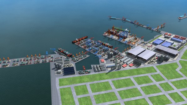 Shipyard harbor 3D - TurboSquid 1553990