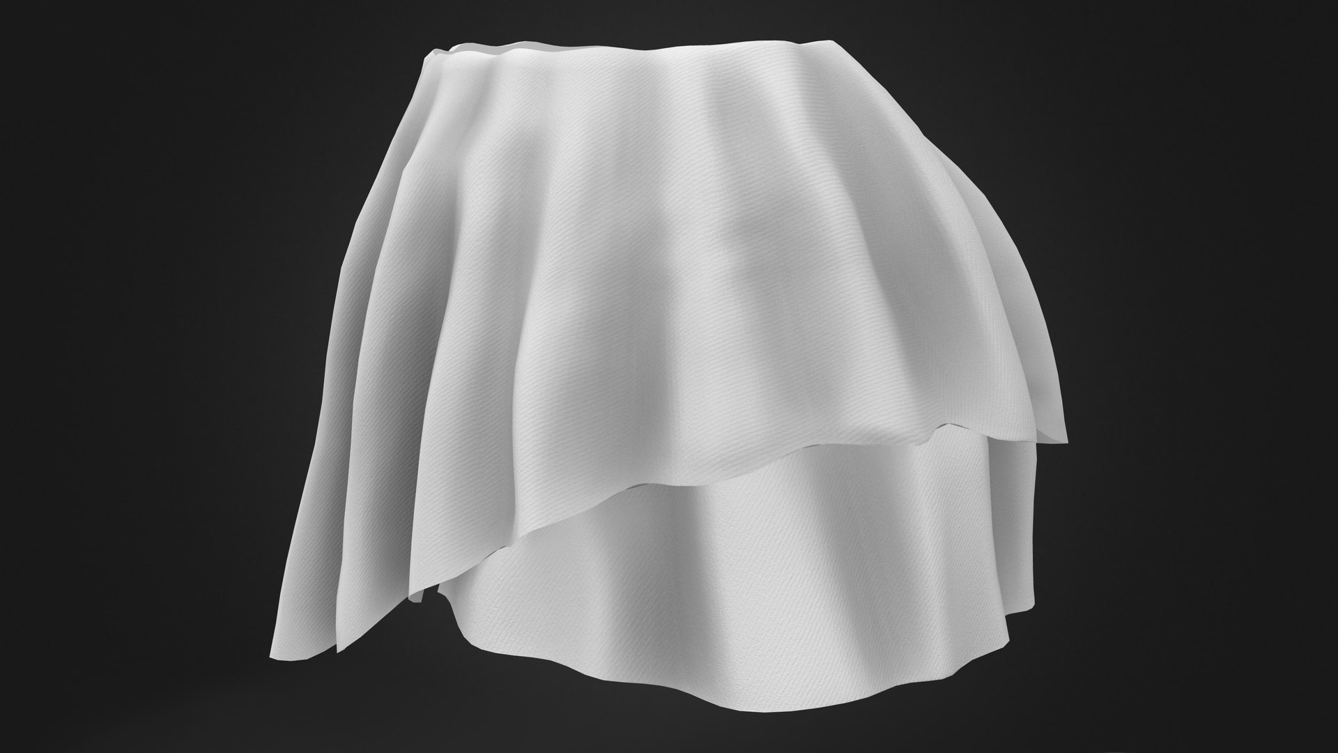 3D Model Asymmetric Layered Mini Fantasy Skirt - TurboSquid 2002585