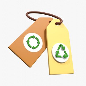 3D Recycle Price Tag model
