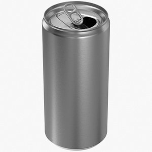 3D Opened Slim Aluminum Can 200ML